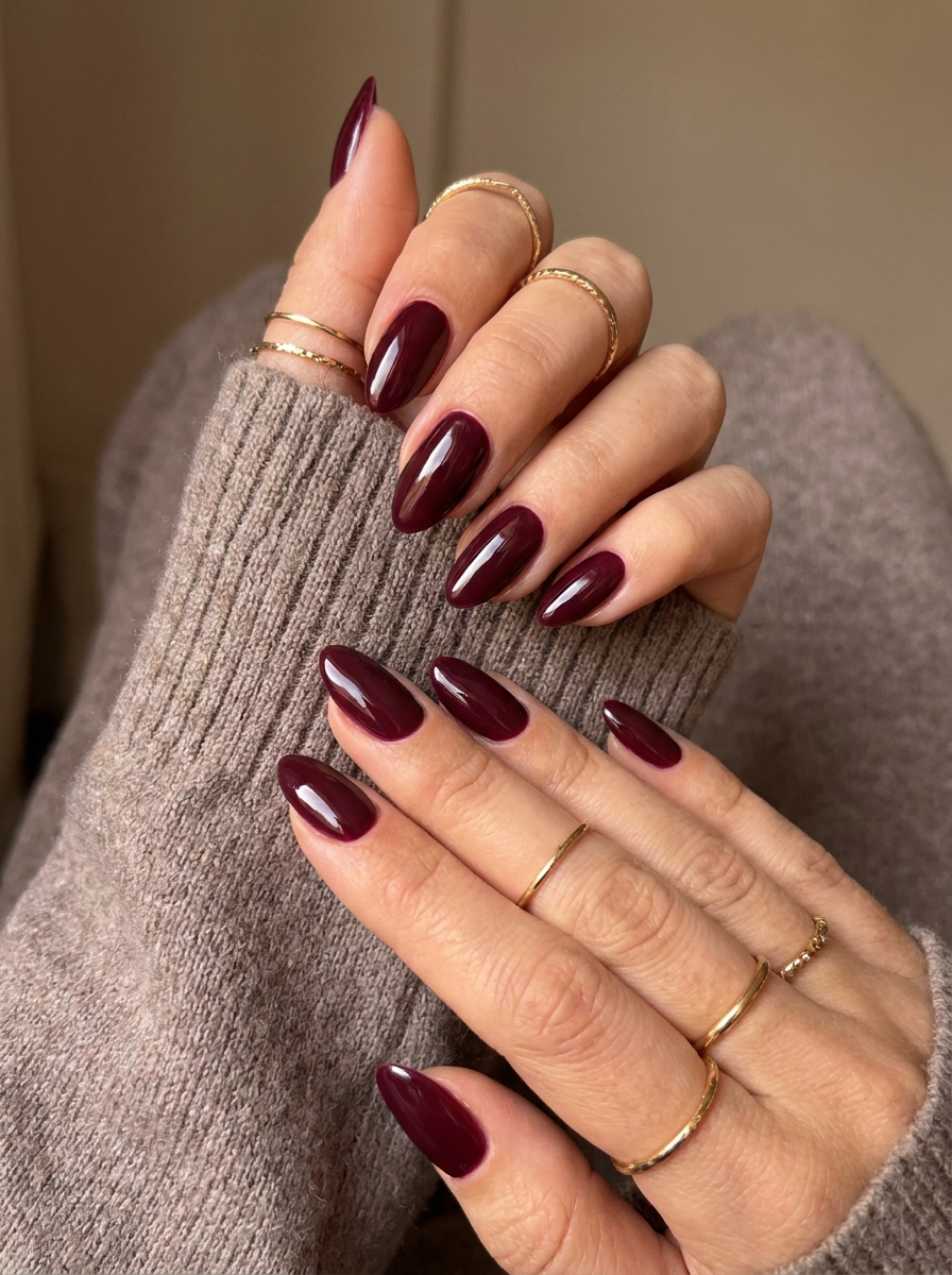 Burgundy Nails